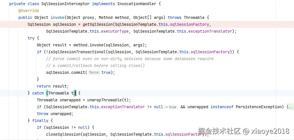org.mybatis.spring.SqlSessionTemplate.SqlSessionInterceptor