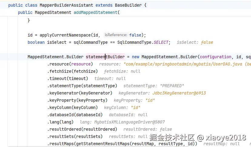 org.apache.ibatis.builder.MapperBuilderAssistant#addMappedStatement